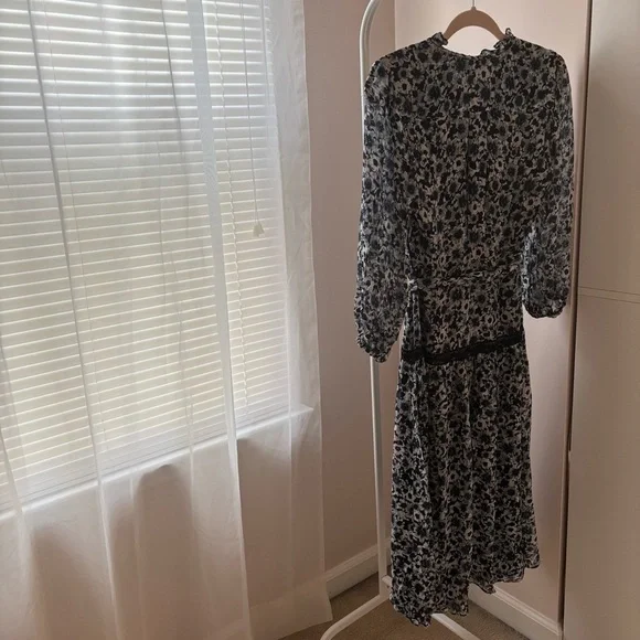 Shoshanna Floral Black and White Dress Size 0 - Picture 7 of 7